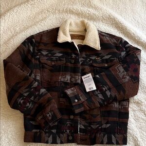 Wrangler Brown and Black Patterned Jacket